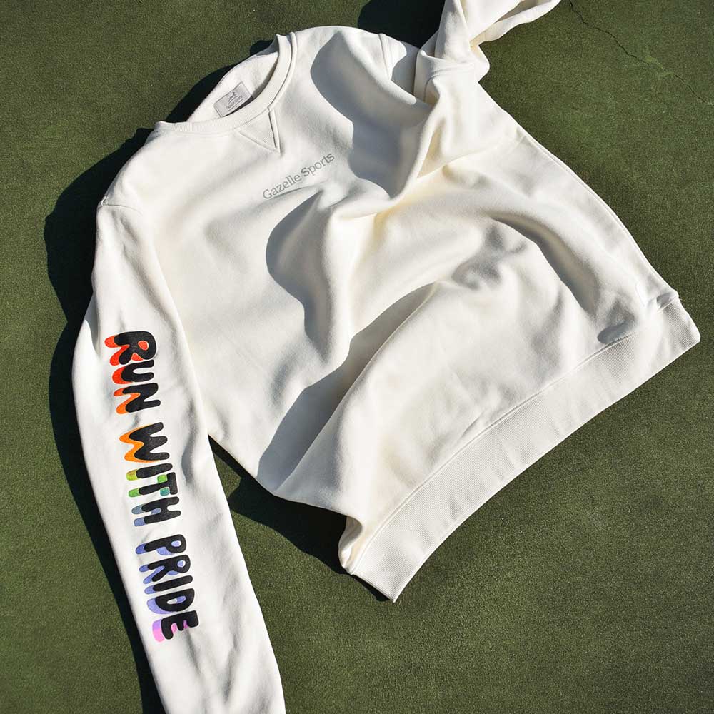Run With Pride 2025 Poly Cotton Crew - Natural