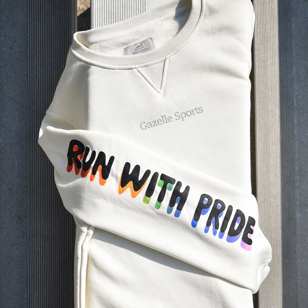Run With Pride 2025 Poly Cotton Crew - Natural