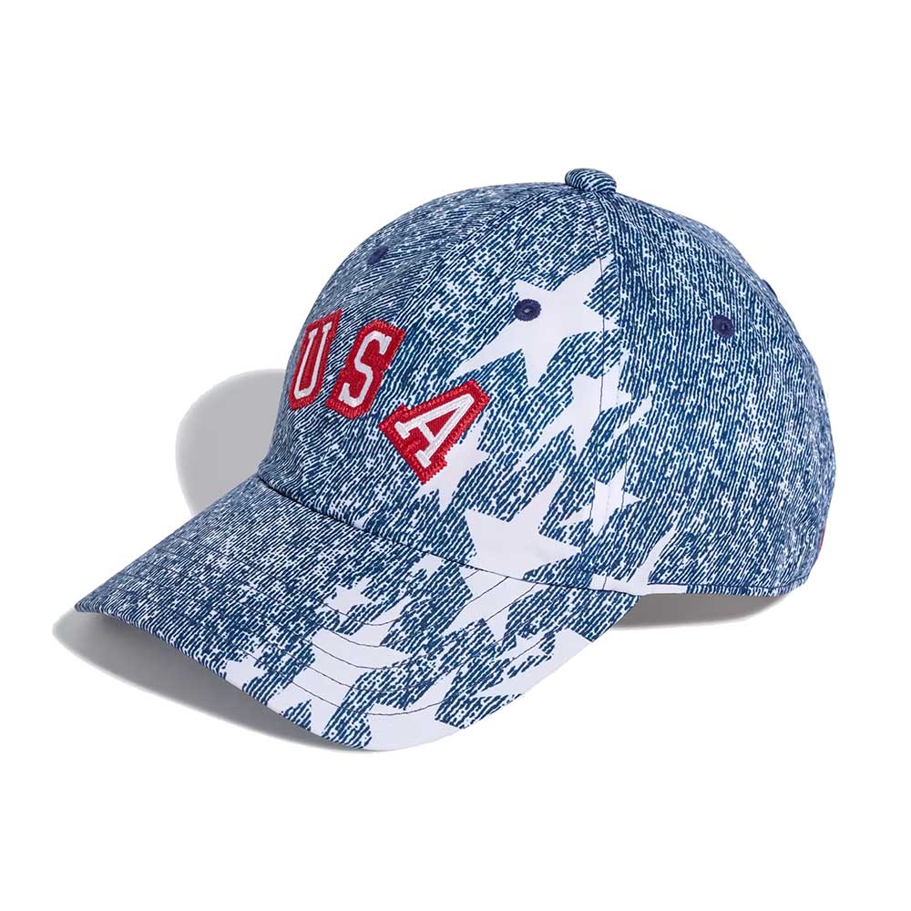 Denim Cap - White/Dark Blue/Powder Red