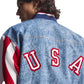 Men's USA Denim Top - White/Dark Blue
