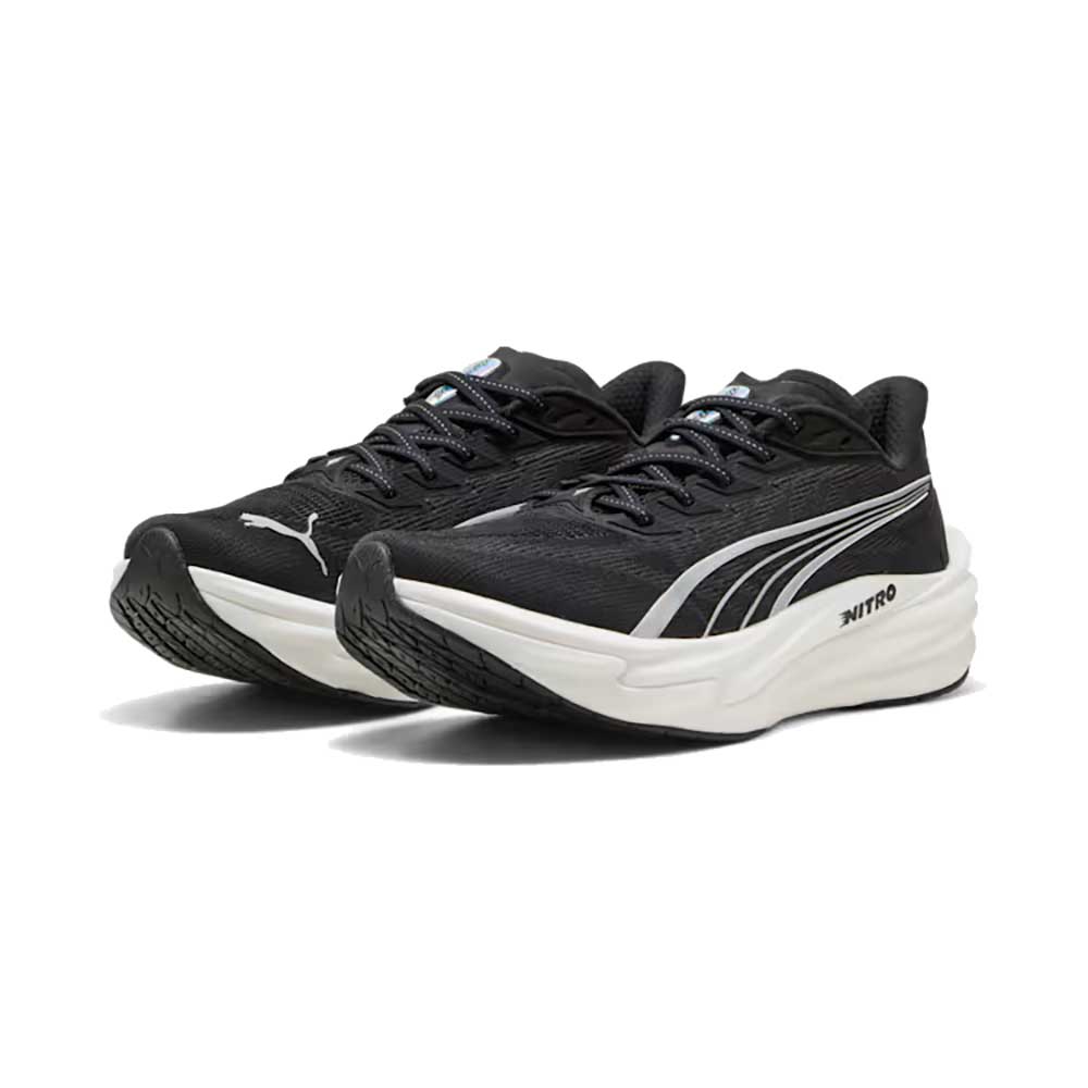 Men's Deviate NITRO 4 Running Shoe - Puma Black/Puma White/Puma Silver - Regular (D)