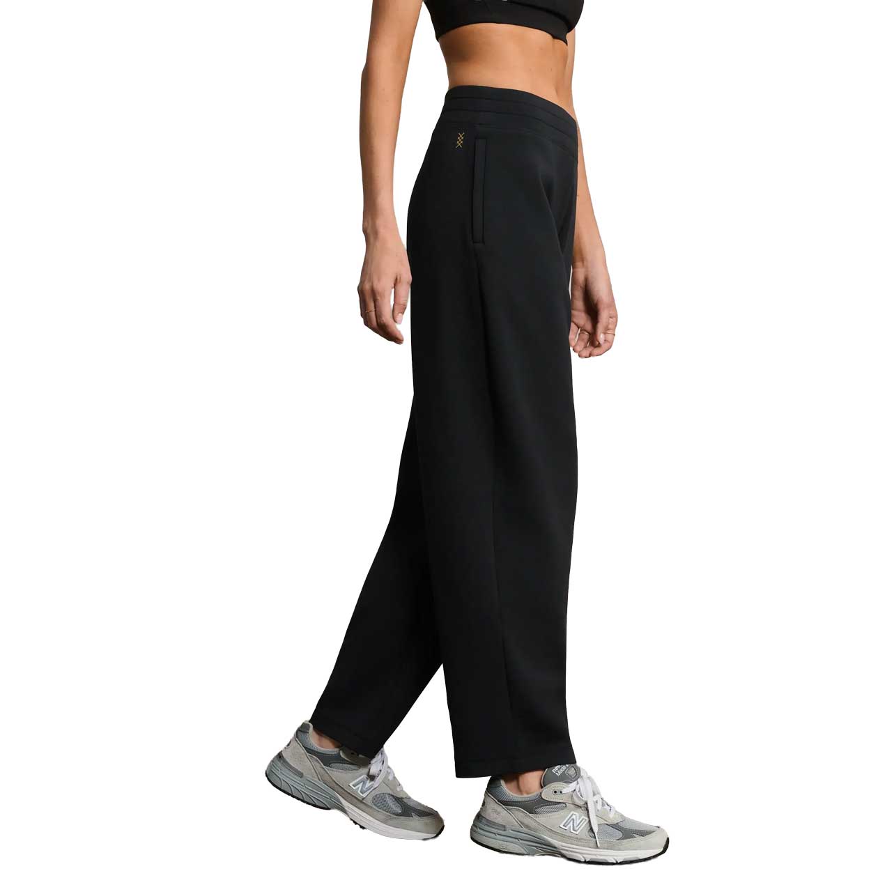 Women's DreamGlow Barrel Leg Pant 26" - Pure Black Heather