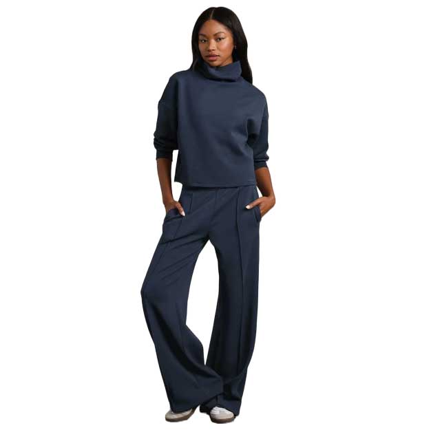 Women's DreamGlow Mock Neck - Navy Blue