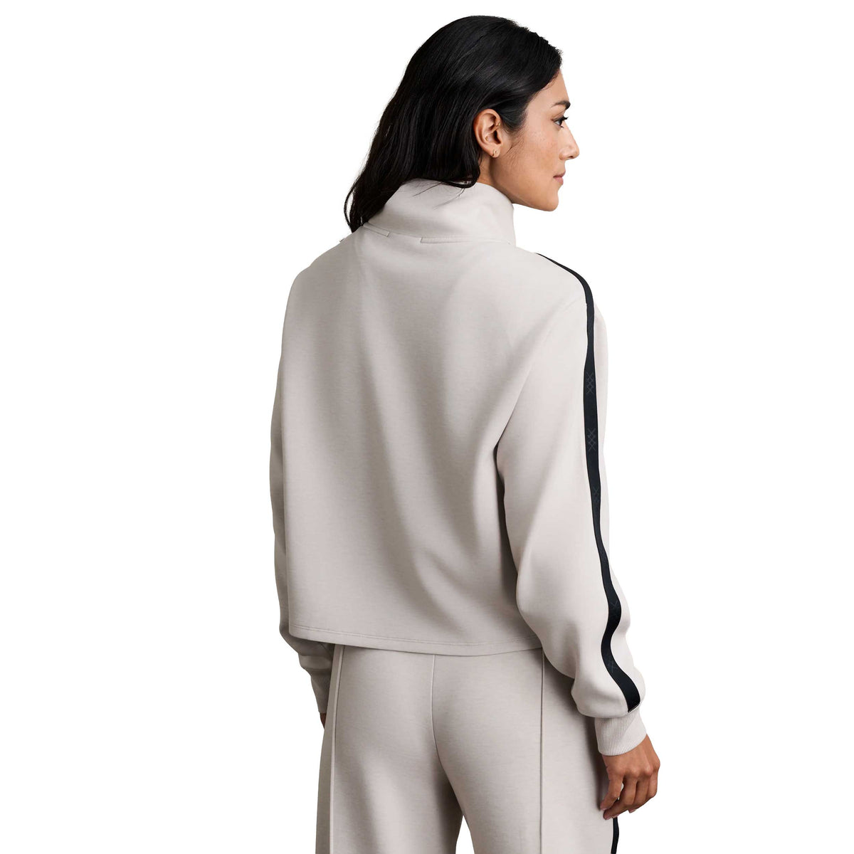 Women's DreamGlow Track 1/2 Zip - Sand/Pure Black