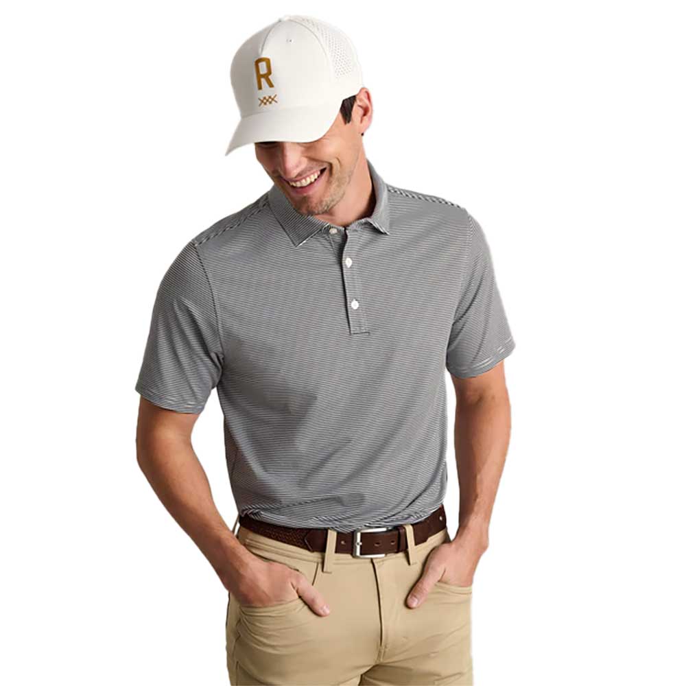 Men's Drive Time Polo - True Navy/White Stripe