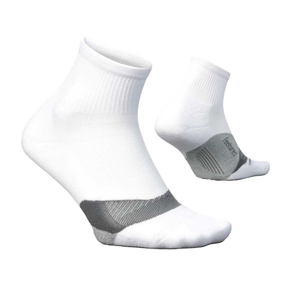 Elite Light Cushion Quarter Sock - White