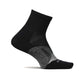 Elite Light Cushion Quarter Sock - Black