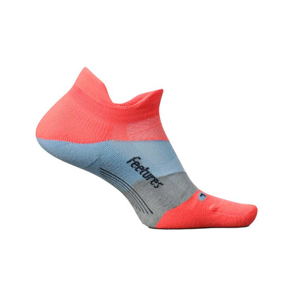 Unisex Elite Ultra Light No Show Tab Socks - Climb Coral