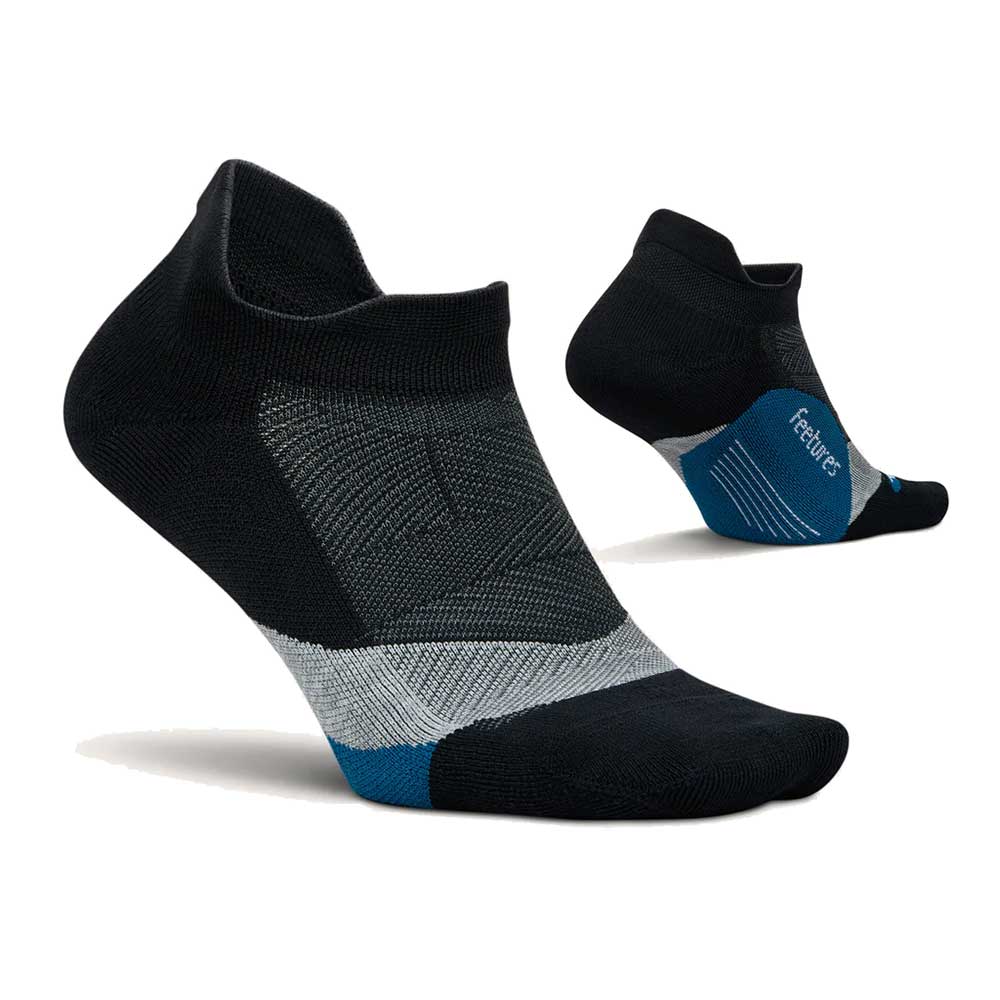 Elite Light Cushion No Show Tab Socks - Black Sea