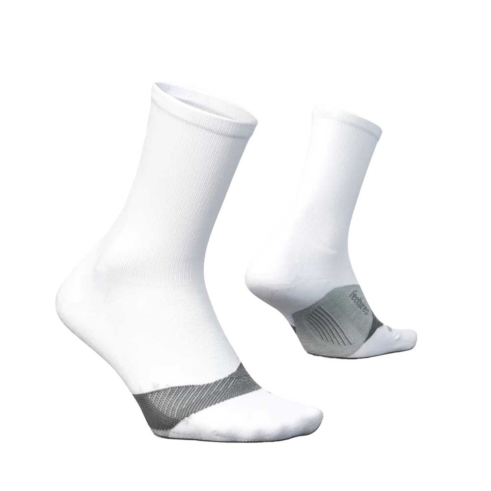 Elite Light Cushion Mini Crew Sock - White S24