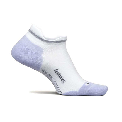 Elite Max Cushion No Show Tab Socks - White Lilatech