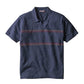 Men's Liam Sweater Polo - Navy Sunset Stripe