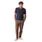 Men's Liam Sweater Polo - Navy Sunset Stripe