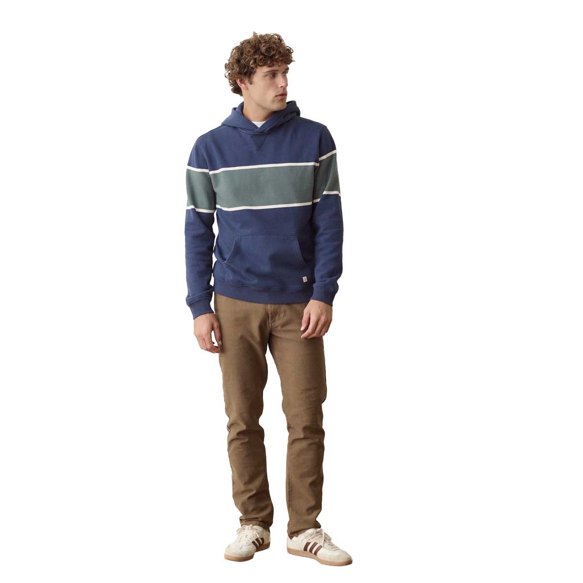 Men's Relaxed Cloud 9 Fleece Hoodie - Mood Indigo Colorblock