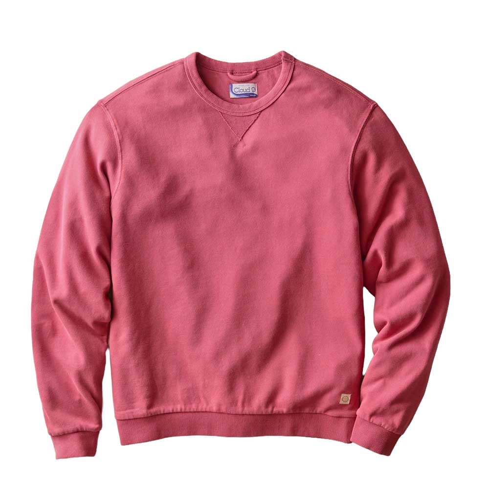 Men's Relaxed Cloud 9 Terry Crewneck - Garnet Rose