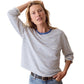 Women's Juno Double Knit Longsleeve - Faded Blue Stripe