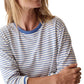 Women's Juno Double Knit Longsleeve - Faded Blue Stripe