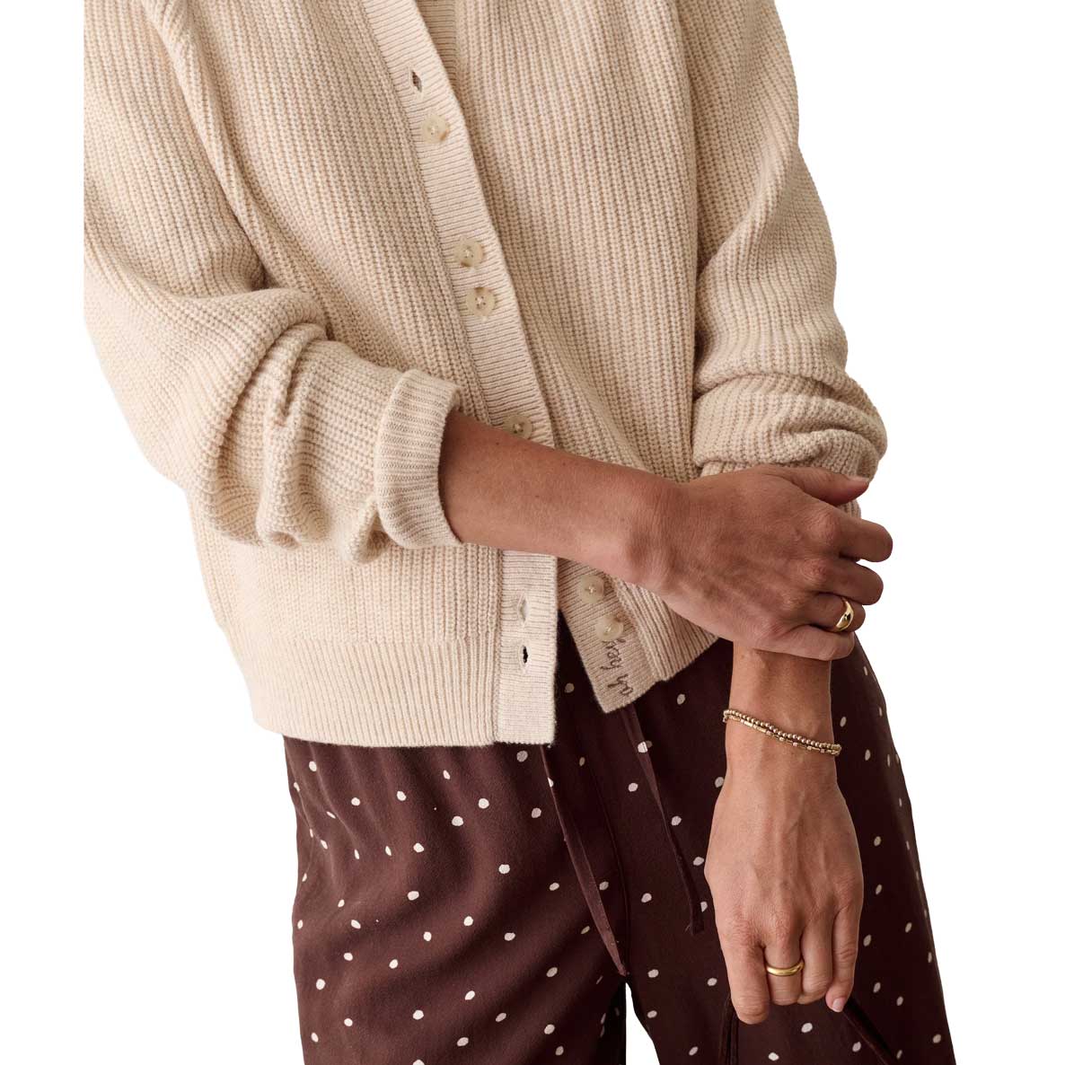 Women's Parker Collared Cardigan - Oatmeal