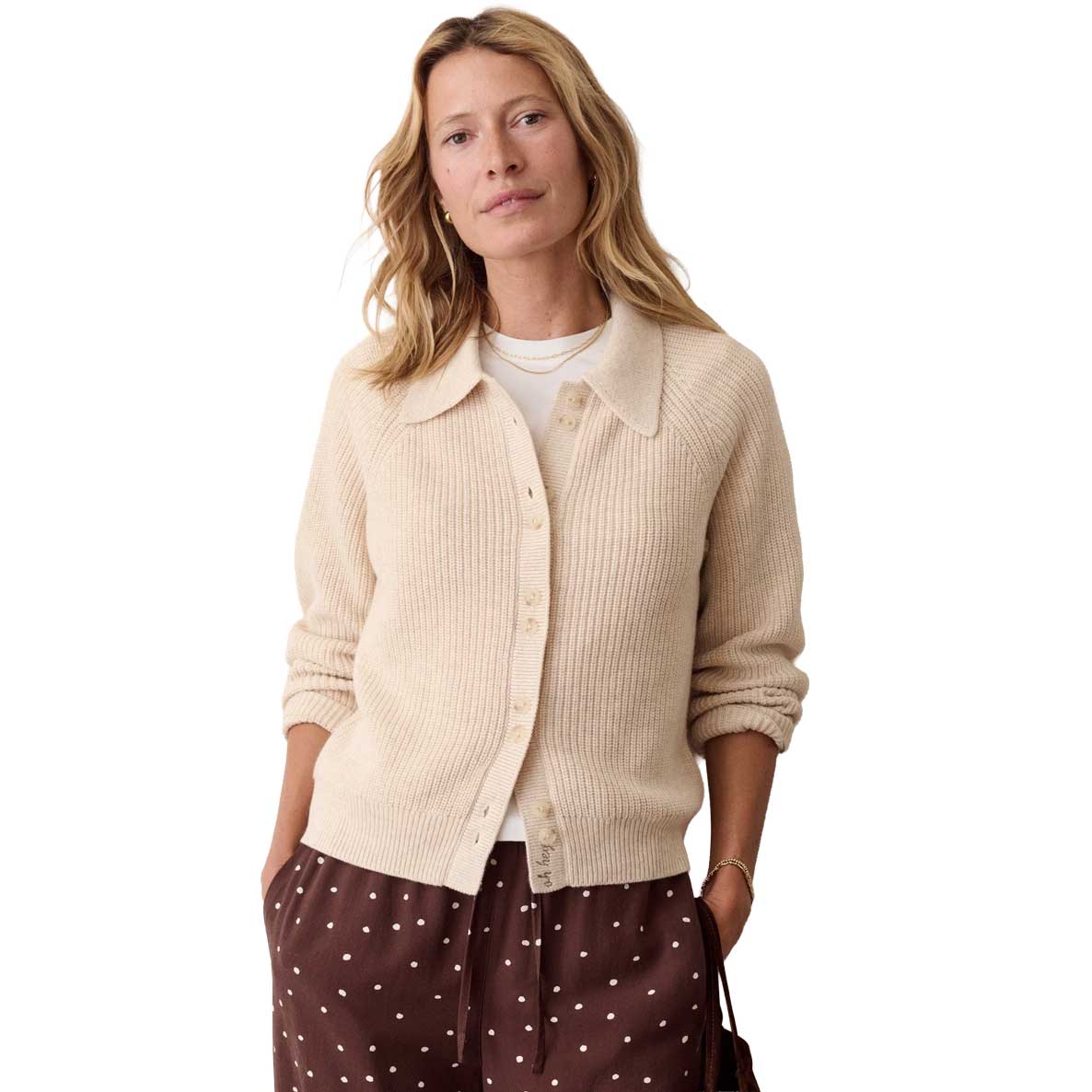 Women's Parker Collared Cardigan - Oatmeal