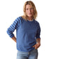Women's Reversible Raglan - Faded Blue Stripe