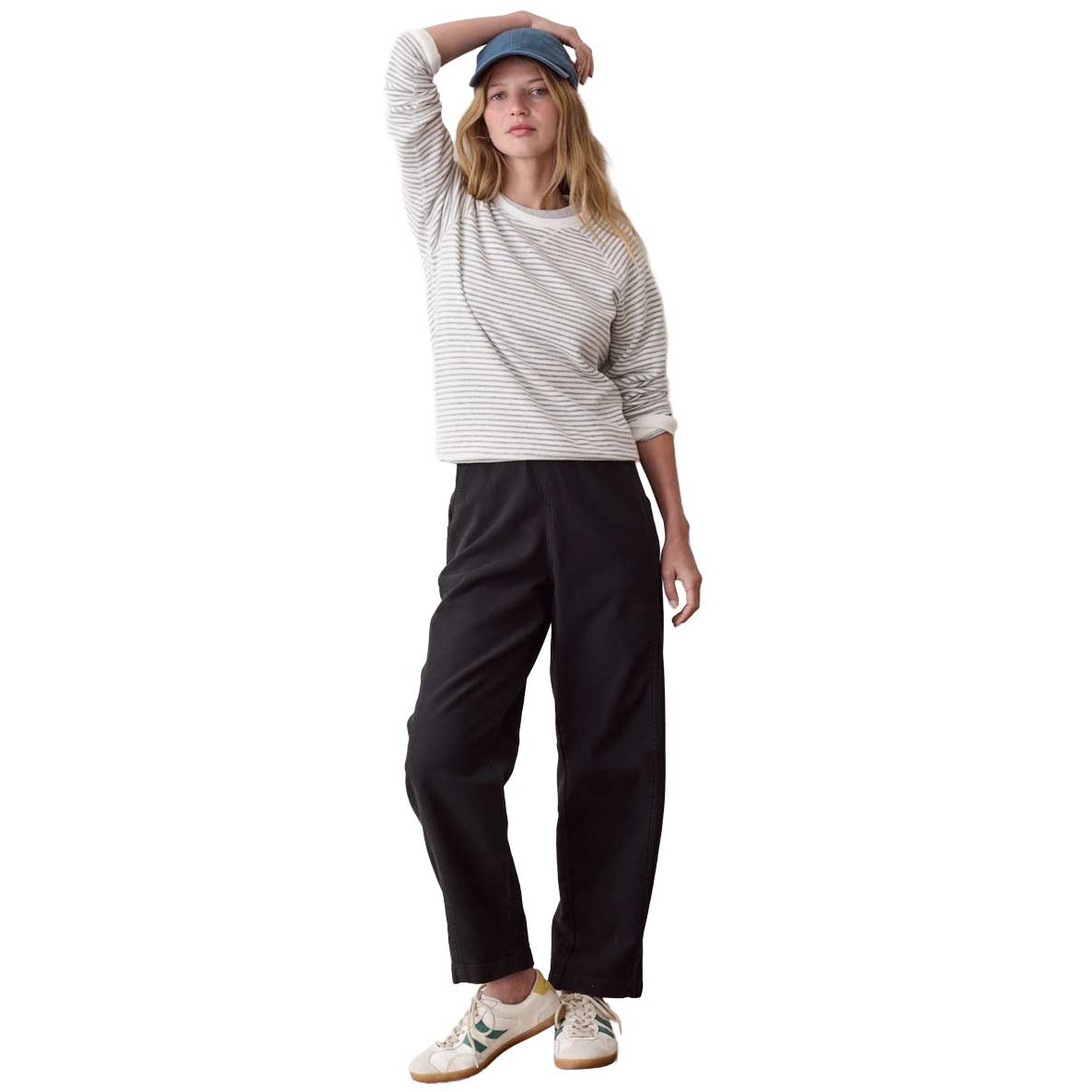 Women's Reversible Raglan - Heather Grey Stripe
