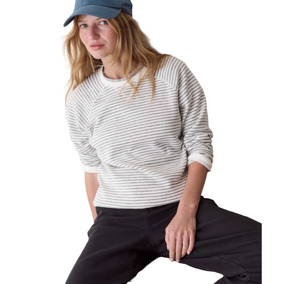 Women's Reversible Raglan - Heather Grey Stripe