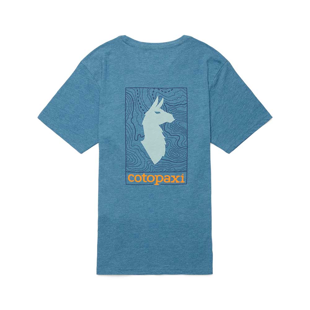 Men's Llama Map Organic T-Shirt - Blue Spruce