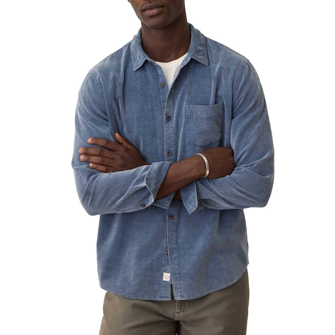 Men's Lightweight Corduroy Shirt - Indigo