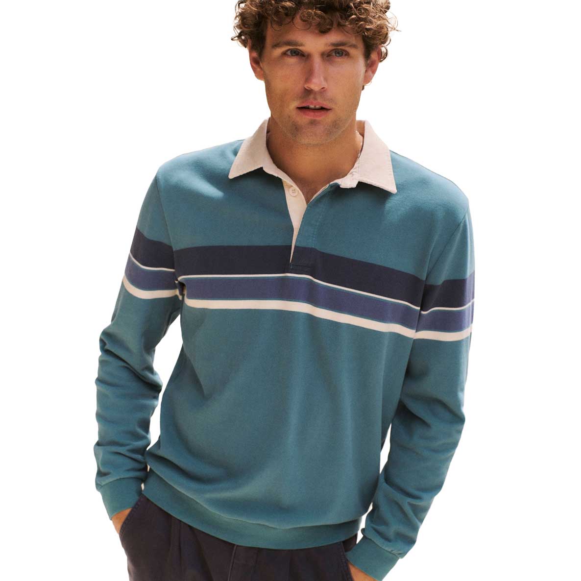 Men's Sueded Rugby Polo - Hydro