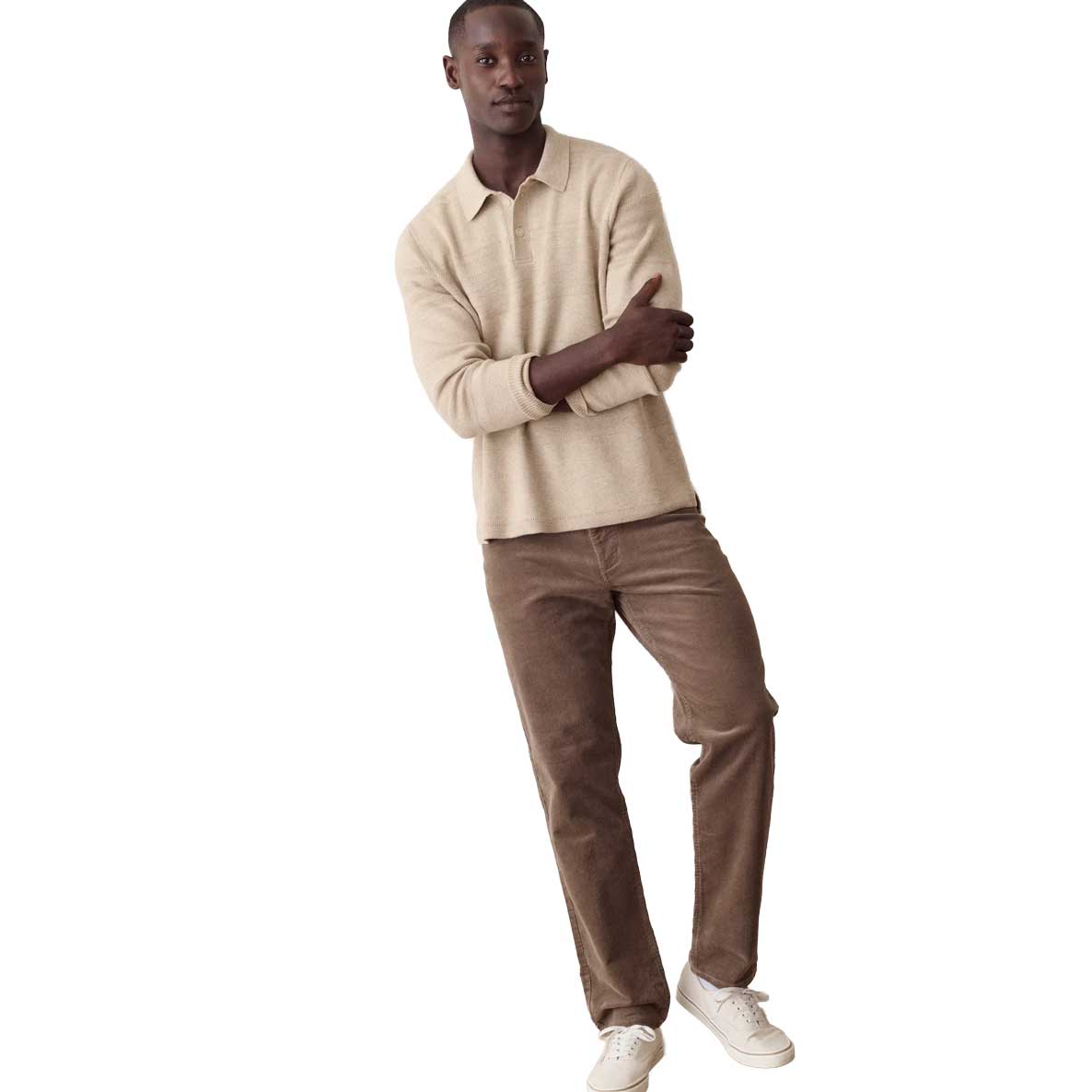 Men's Rugby Sweater Polo - Driftwood