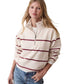 Women's Cloud 9 Fleece 1/2 Zip - Oatmeal/Cabernet