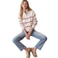 Women's Cloud 9 Fleece 1/2 Zip - Oatmeal/Cabernet