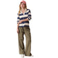Women's Miracle Jersey Long Sleeve Polo - Navy/Cream