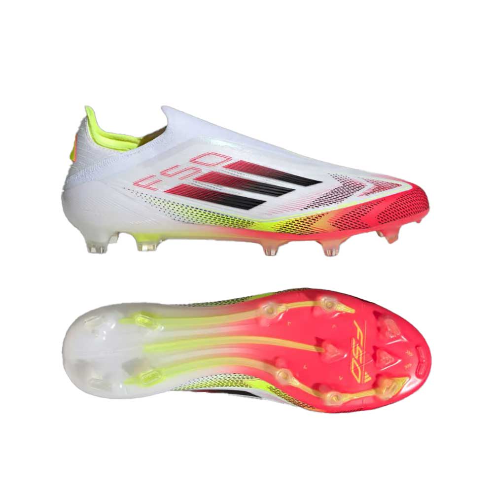 Men's F50 Elite LL FG Soccer Cleat - Cloud White/Core Black/Solar Yellow - Regular (D)