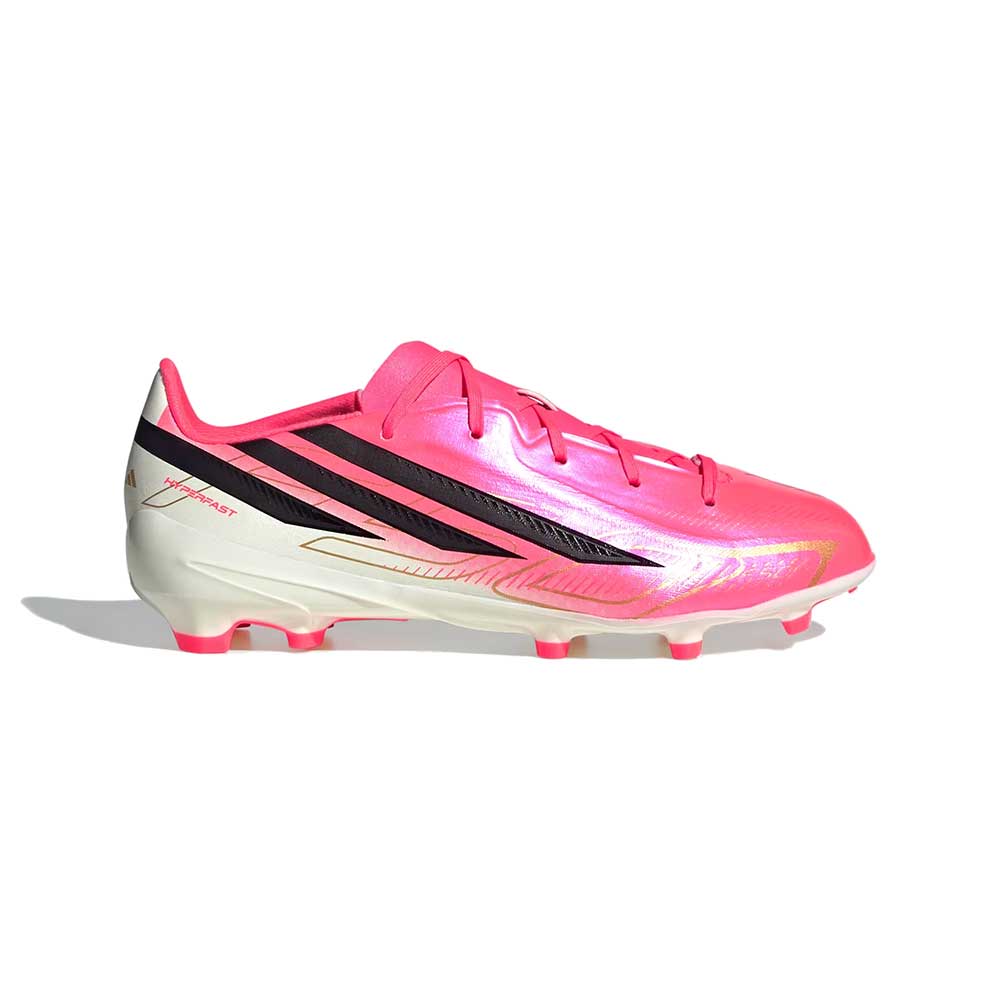 JR F50 Hyperfast League FG Soccer Cleat - Solar Turbo/Core Black/Gold Met - Regular (D)