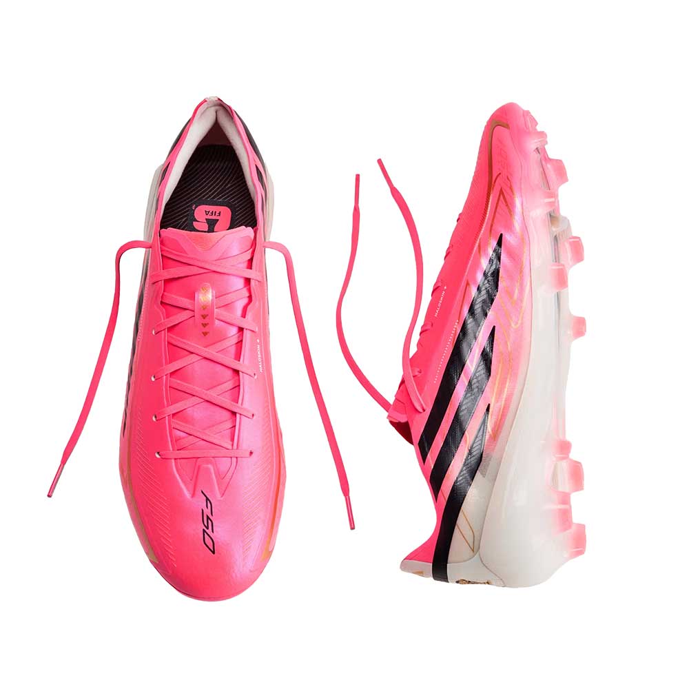 F50 Hyperfast Pro FG Soccer Cleat - Solar Turbo/Core Black/Gold Met - Regular (D)