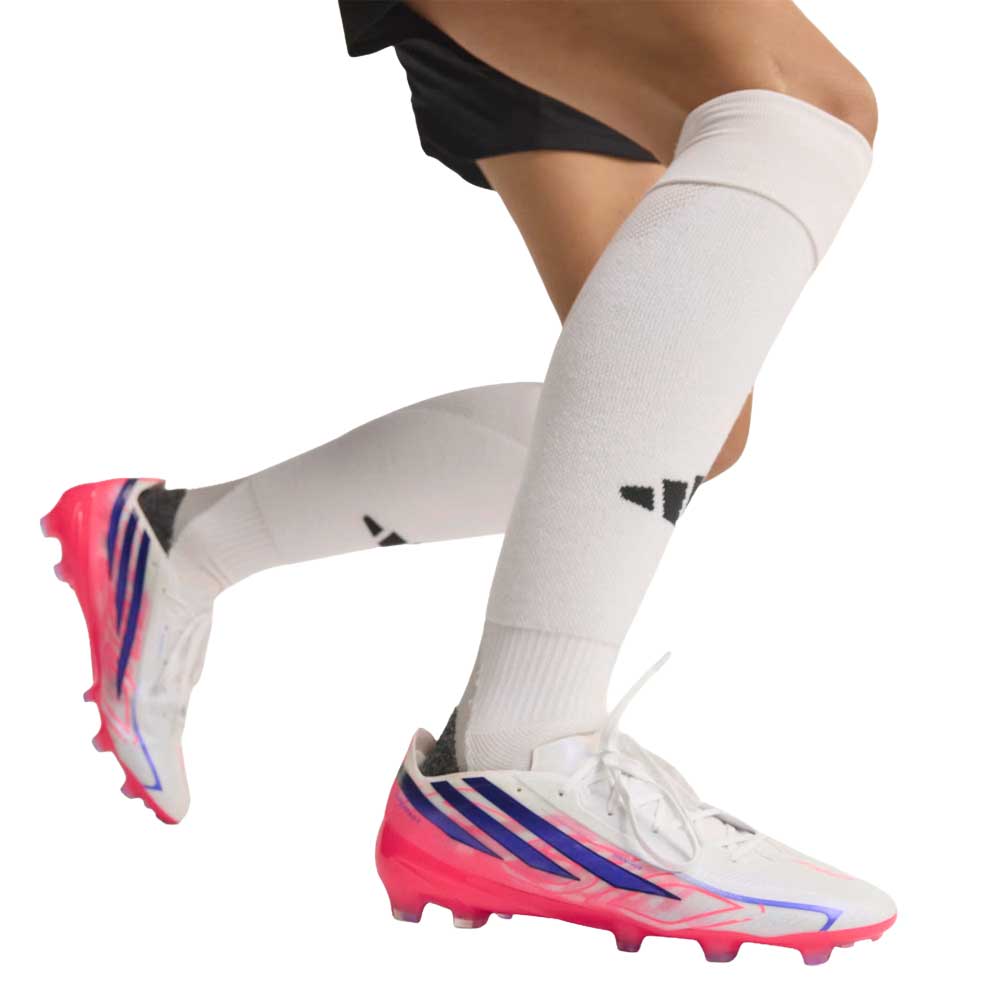 F50 Hyperfast Pro FG Soccer Cleat - Cloud White/Solar Purple/Solar Turbo - Regular (D)