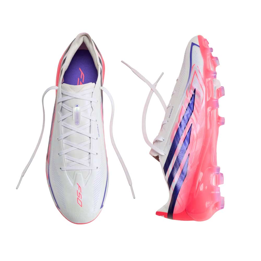 F50 Hyperfast Pro FG Soccer Cleat - Cloud White/Solar Purple/Solar Turbo - Regular (D)