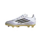 JR F50 League FG/MG Soccer Shoe - Cloud White/Black/Gold Metallic - Regular (D)