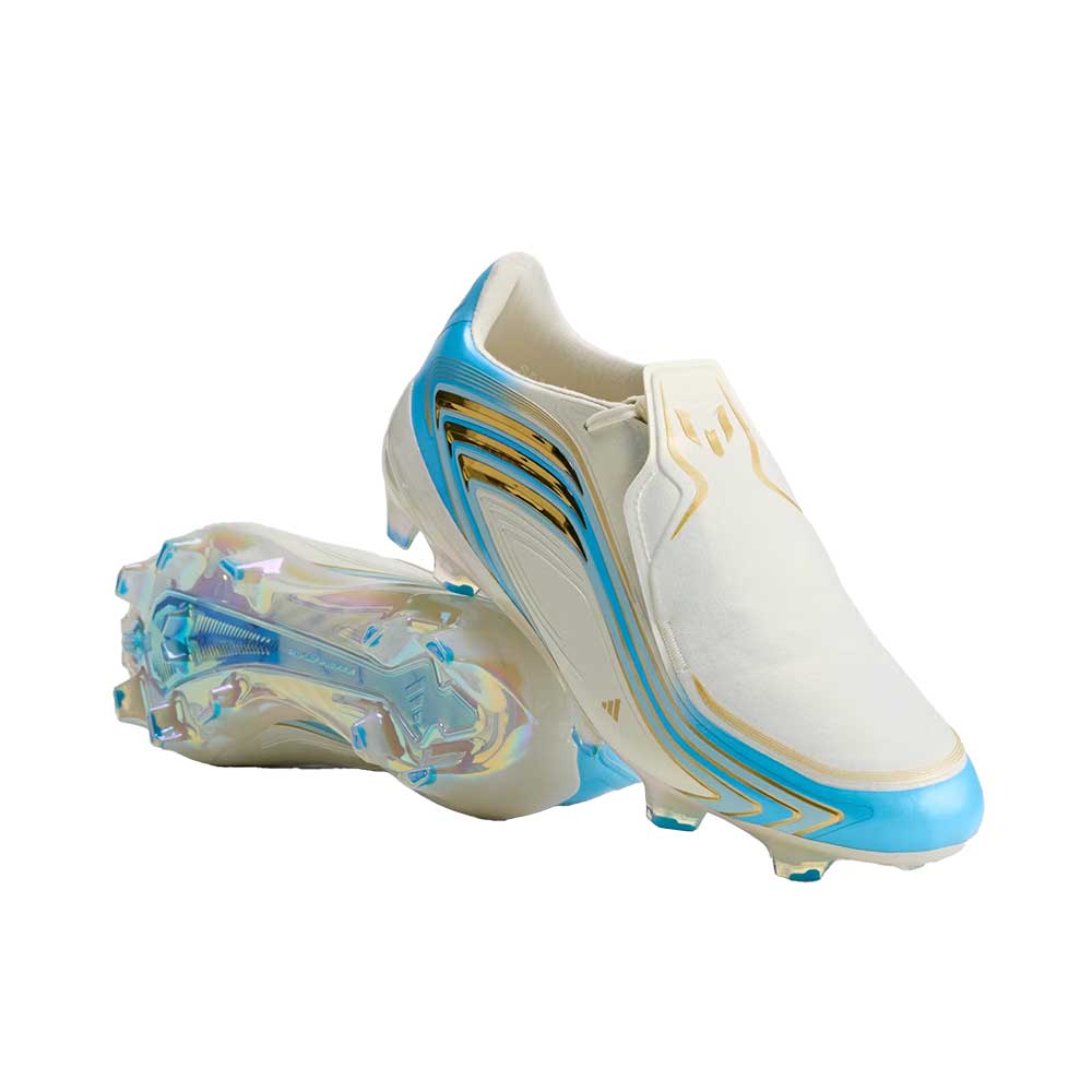 F50 Messi Elite FG Soccer Cleat - Ivory/Semi Blue Burst/Icey Blue - Regular (D)