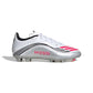 JR F50 Messi League FG/MG Soccer Cleat - Cloud White/Lucid Red/Silver Metallic - Regular (D)