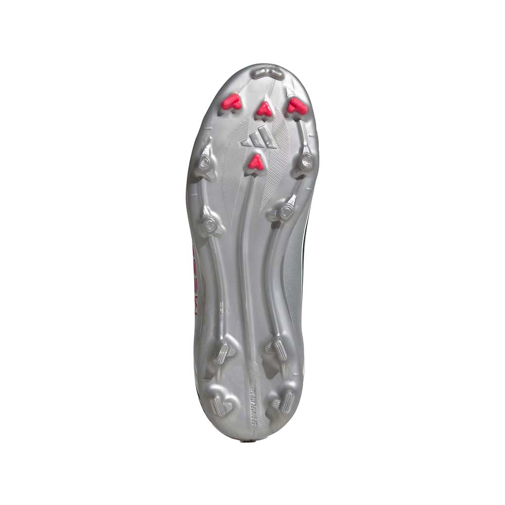 JR F50 Messi League FG/MG Soccer Cleat - Cloud White/Lucid Red/Silver Metallic - Regular (D)