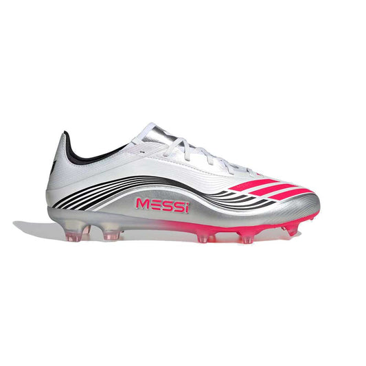 Men's F50 Messi Pro FG Soccer Cleat - Cloud White/Lucid Red/Silver Met - Regular (D)