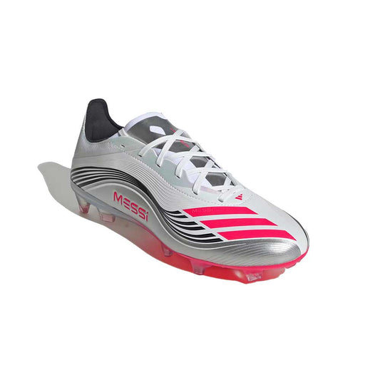 Men's F50 Messi Pro FG Soccer Cleat - Cloud White/Lucid Red/Silver Met - Regular (D)