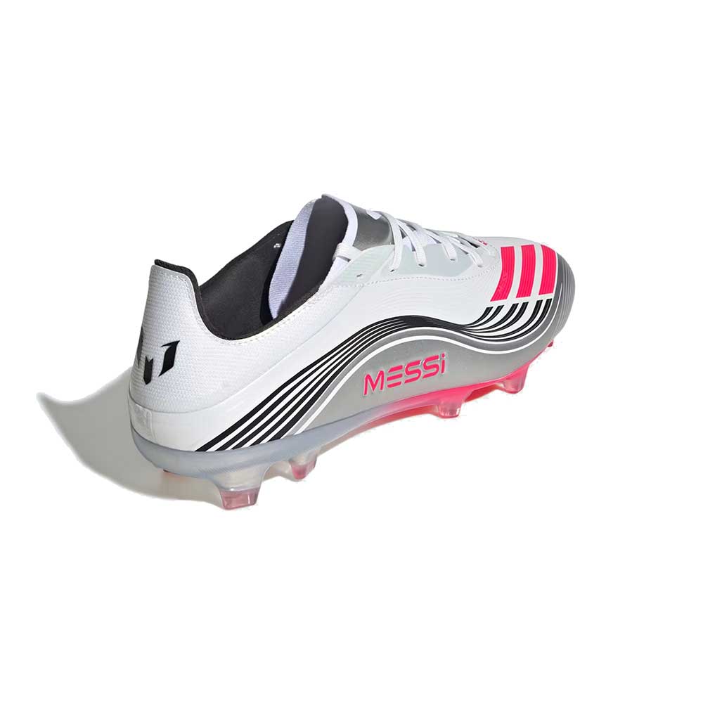 Men's F50 Messi Pro FG Soccer Cleat - Cloud White/Lucid Red/Silver Met - Regular (D)