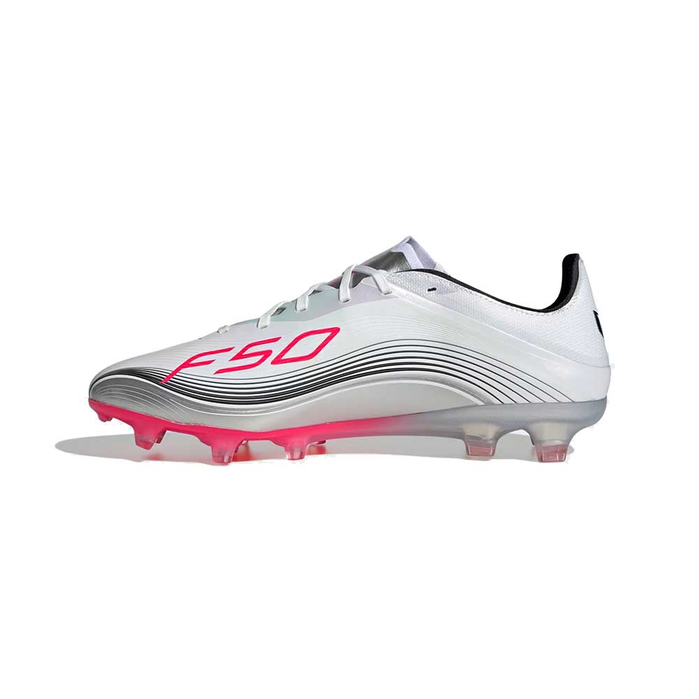 Men's F50 Messi Pro FG Soccer Cleat - Cloud White/Lucid Red/Silver Met - Regular (D)