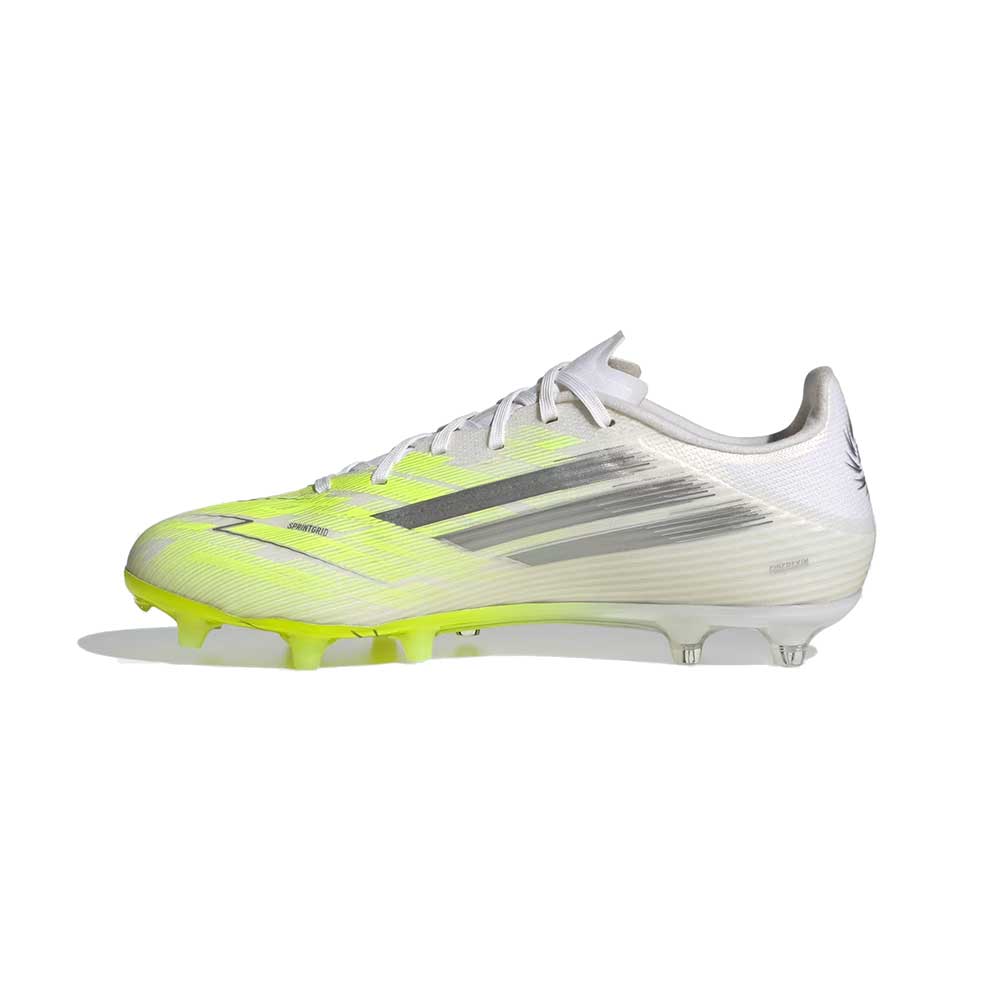 Women's F50 Spark Fusion League FG/AG Soccer Cleat - Footwear White/Iron Met/Hireye - Regular (B)