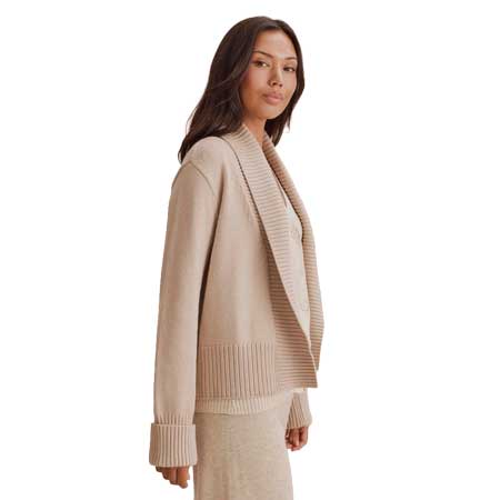 Women's Aria Sweater Open Jacket - Wheat