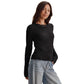 Women's Georgie Pointelle Sweater - Black