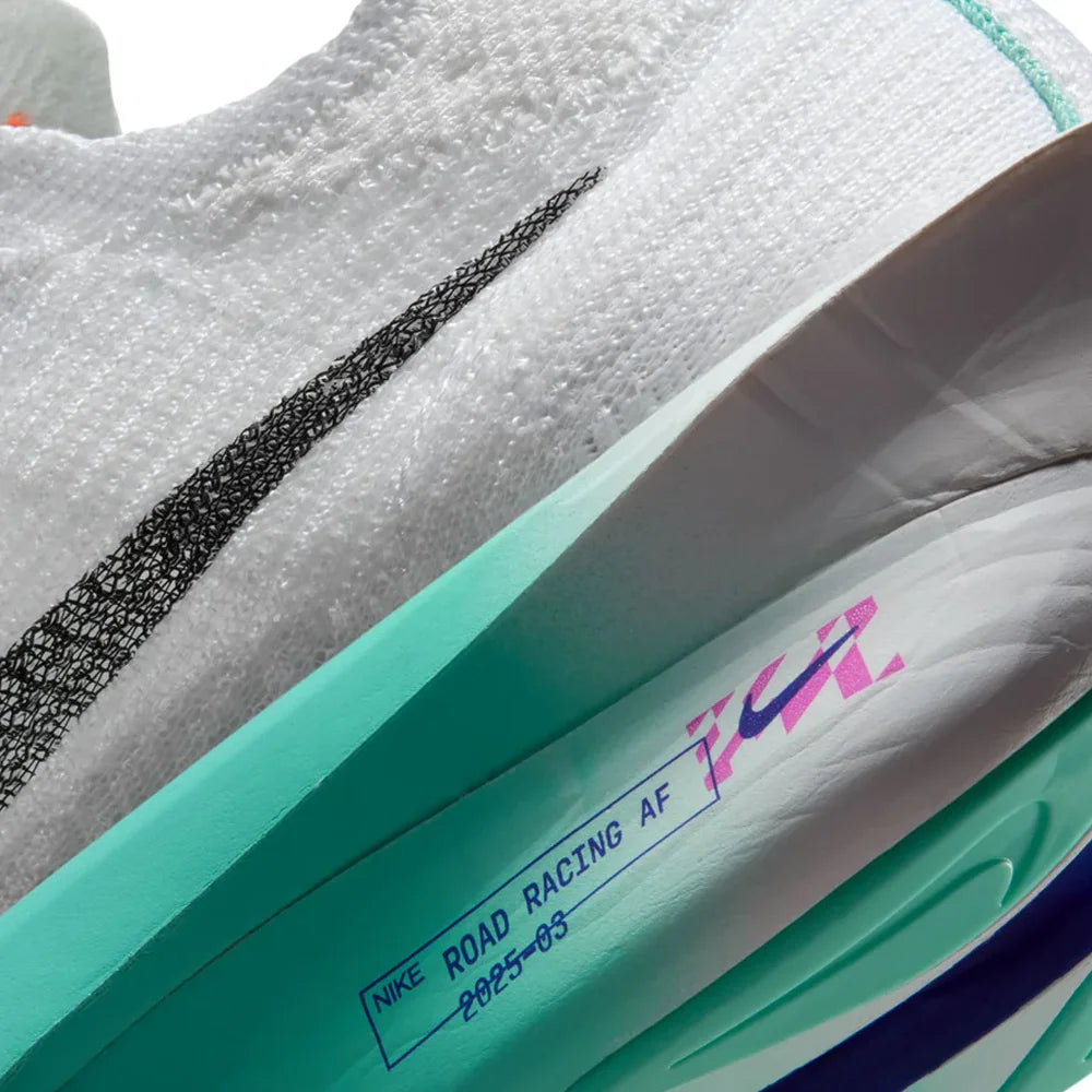 Men's Nike Alphafly 3 Running Shoe - White/Black/Hyper Turquoise/Concord - Regular (D)